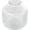 11" Clear Glass Short Round Ribbed Decorative Vase